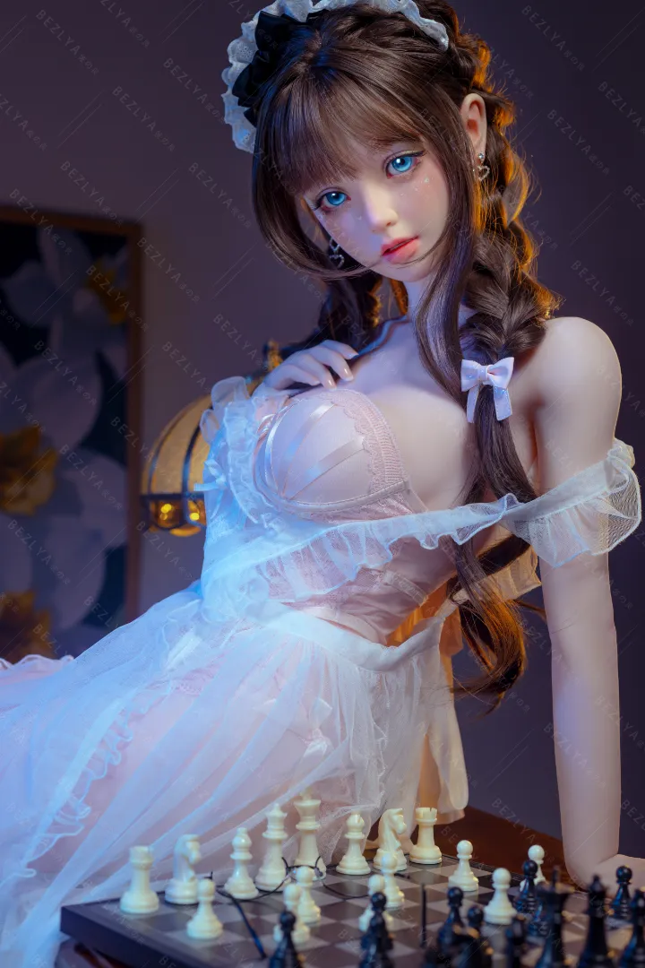 149cm (4ft11) C CUP Movable jaw Silicone Head + TPE Body Hybrid Sex Doll Convallaria, Head Linlan